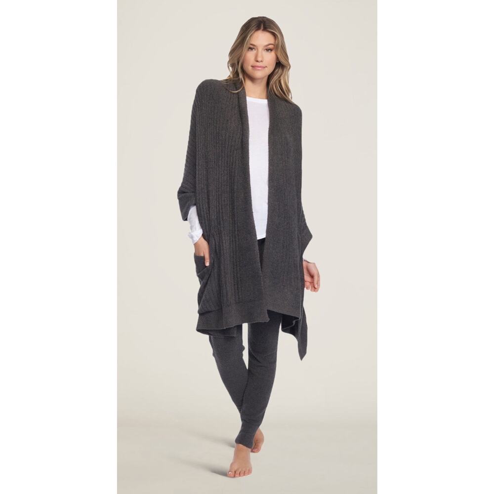 Barefoot Dreams CozyChic Lite Travel Shawl 460 One Size Gray Wrap